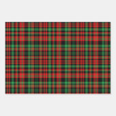 Christmas Fish Santa Hats Red Green Plaid Stripes Inpakpapier Vel (Voorkant 2)