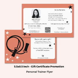 Christmas Fitness Cadeaubon Promotie Flyer