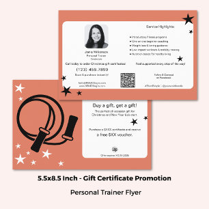 Christmas Fitness Cadeaubon Promotie Flyer
