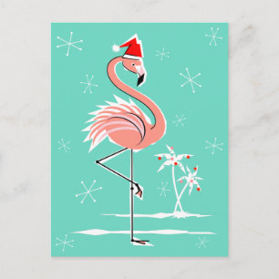 Christmas Flamingo briefkaart