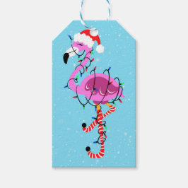 Christmas Flamingo Cadeaulabel
