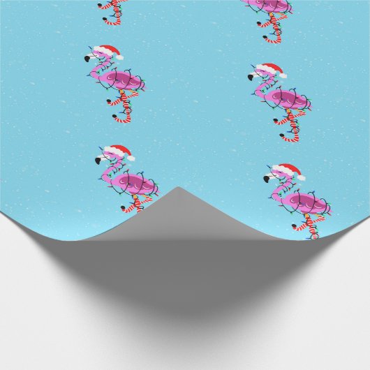 Christmas Flamingo Cadeaupapier (Hoek)