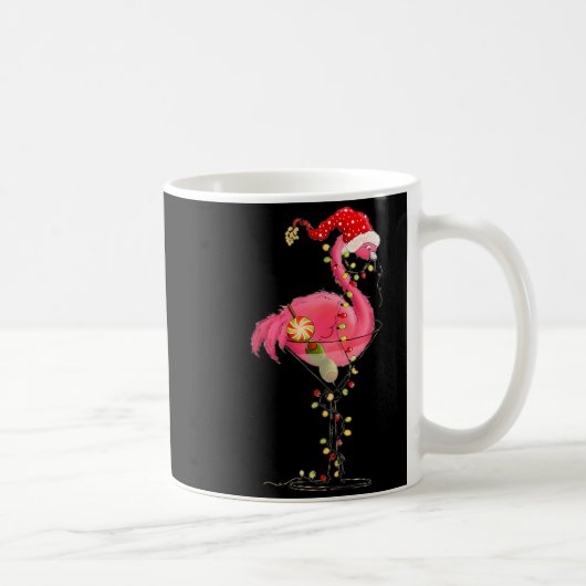 Christmas Flamingo In Martini Gl For Trocal Holida Koffiemok (Rechts)