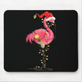 Christmas Flamingo In Martini Gl For Trocal Holida Muismat (Voorkant)