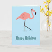 Christmas Flamingo  Kaart (Gele Bloem)