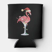 Christmas Flamingo Lights Xmas Tropical Animal  Blikjeskoeler (Voorkant)