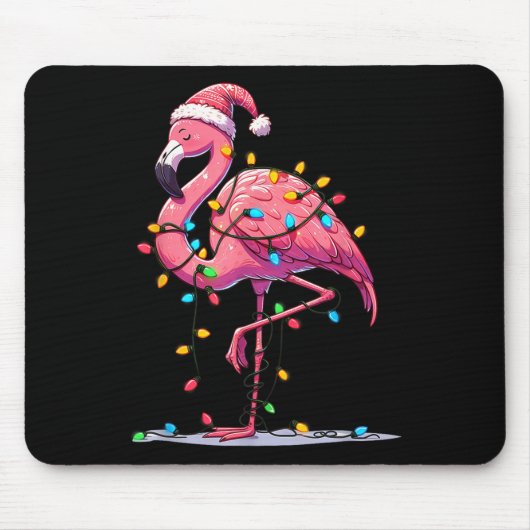 Christmas Flamingo Lover Santa Xmas Women Men Kids Muismat (Voorkant)