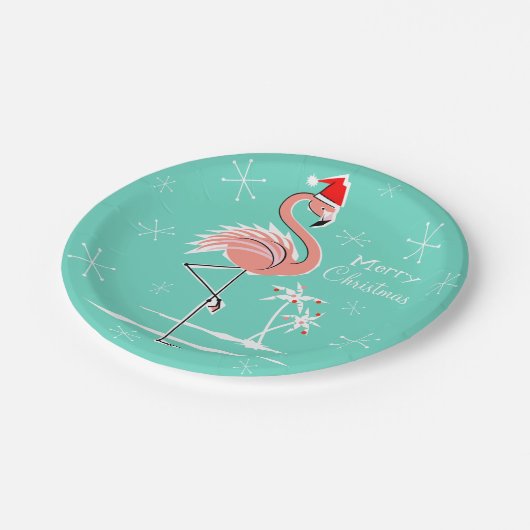 Christmas Flamingo Merry Christmas papier bord (Gekanteld)