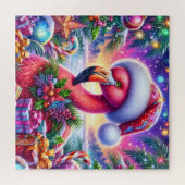 Christmas Flamingo Puzzle Legpuzzel (Horizontaal)