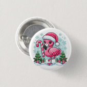 Christmas Flamingo Sublimation Clipart Ronde Button 3,2 Cm (Voorkant /achterkant)