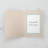 Christmas Flamingo Wearing Winter Attire Kaart (Binnen)