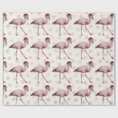 CHRISTMAS FLAMINGO Wrapping Paper Cadeaupapier (Vlak)