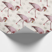 CHRISTMAS FLAMINGO Wrapping Paper Cadeaupapier (Hoek)