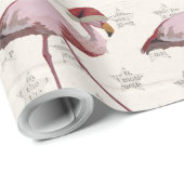 CHRISTMAS FLAMINGO Wrapping Paper Cadeaupapier (Rol Hoek)