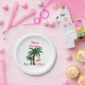 Christmas flamingos tropical party plates papieren bordje (Feest)
