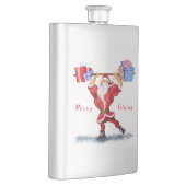 Christmas Flask Bodybuilder Santa with Gifts Fun Flacon (Rechts)