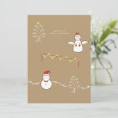 Christmas Flat Holiday Card Feestdagenkaart (Staand voorkant)