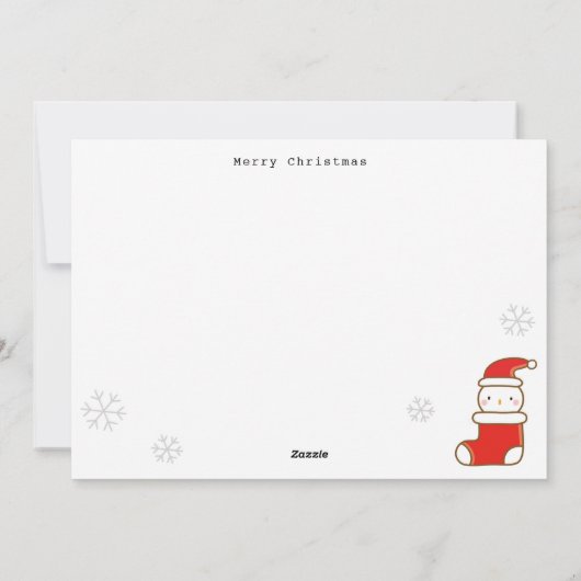 Christmas Flat Holiday Card Feestdagenkaart (Achterkant)