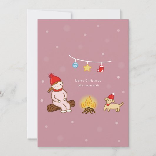  Christmas Flat Holiday Card Feestdagenkaart (Voorkant)