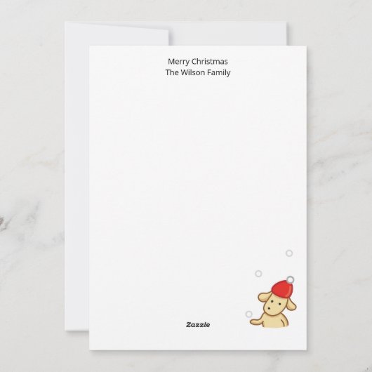  Christmas Flat Holiday Card Feestdagenkaart (Achterkant)