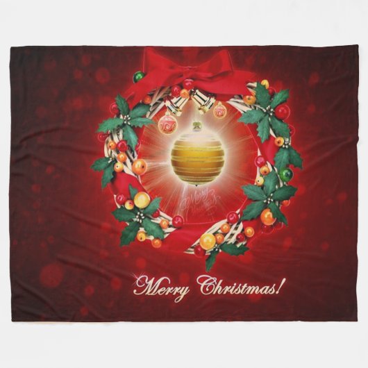 CHRISTMAS FLEECE DEKEN (Voorkant (Horizontaal))