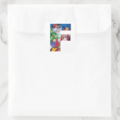 CHRISTMAS FLETTER / SANTA MET CHRISTMAS TREE VIERKANTE STICKER (Tas)