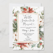 Christmas Floral Dit is het seizoen om te trouwen Kaart (Voorkant)