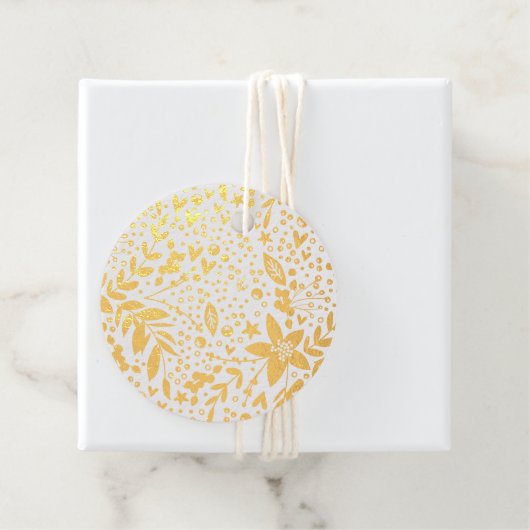CHRISTMAS Floral GIFT Bedankjes Labels (Met doos)