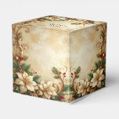 Christmas Floral Holiday Favor Box Bedankdoosjes (Achterkant)