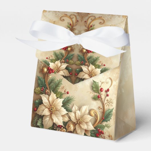Christmas Floral Holiday Gift Box Bedankdoosjes (Voorkant Zijde)