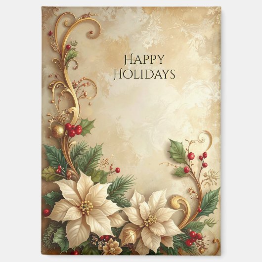 Christmas Floral Holiday Magnet (Voorkant)