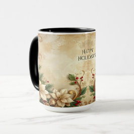 Christmas Floral Holiday Mug Mok