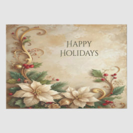 Christmas Floral Holiday Tissue Paper Tissuepapier