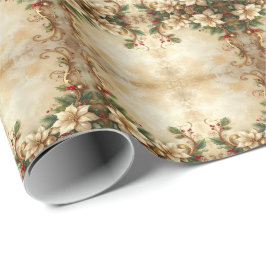 Christmas Floral Holiday Wrapping Paper Cadeaupapier