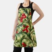 Christmas Floral Pattern With Red Berries Schort (Insitu)