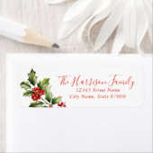Christmas Floral Return Address Labels (Insitu)