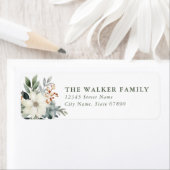 Christmas Floral Return Address Labels (Insitu)