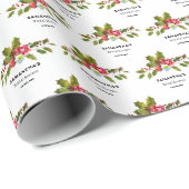 Christmas Floral Vrijgezellenfeest Cadeaupapier (Rol Hoek)
