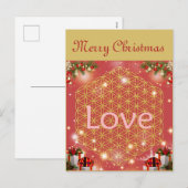 Christmas flower of life gift love  feestdagenkaart (Voorkant / Achterkant)