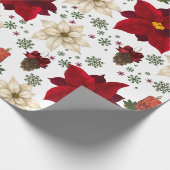 Christmas flowers cadeaupapier (Hoek)