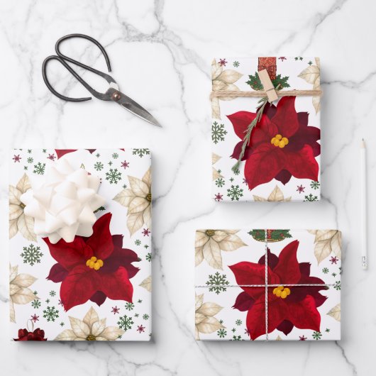 Christmas flowers inpakpapier vel (Voorkant)