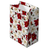 Christmas flowers medium cadeauzakje (Voorkant Gekanteld)