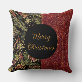 Christmas Flowers ,Red Gold Black,Merry Christmas Kussen