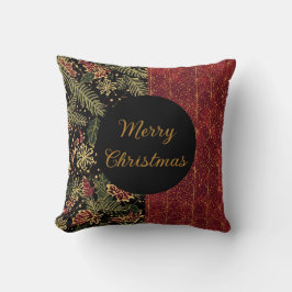 Christmas Flowers ,Red Gold Black,Merry Christmas Kussen