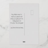 Christmas Foil Photo Postcard, Foil Postcard Folie Uitnodiging (Achterkant)