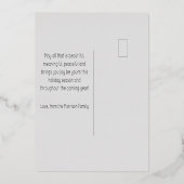 Christmas Foil Photo Postcard, Foil Postcard Folie Uitnodiging (Achterkant)