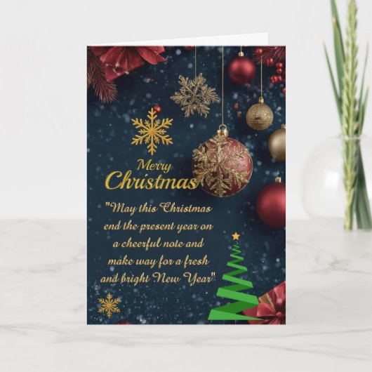 Christmas Folded Greeting Card Kaart (Voorkant)