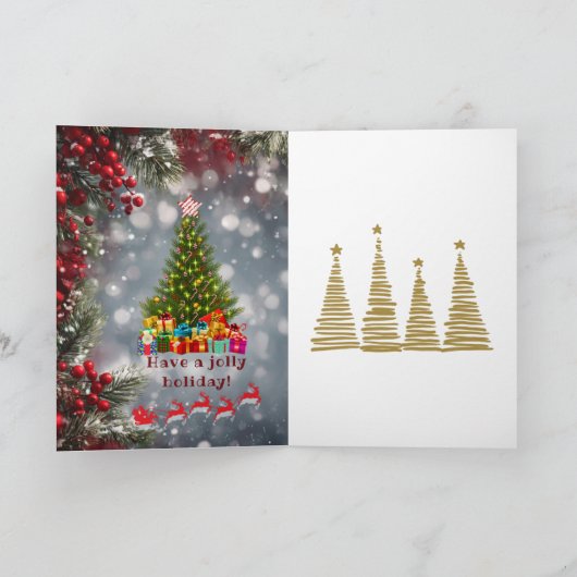 Christmas Folded Greeting Card Kaart (Binnen)