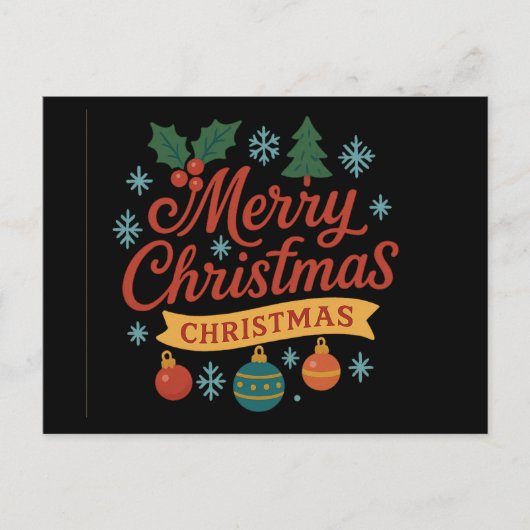 Christmas Folded Holiday Kaart (Voorkant)