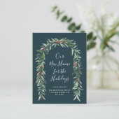 Christmas Foliage Arch Bewegende aankondiging Briefkaart (Staand voorkant)